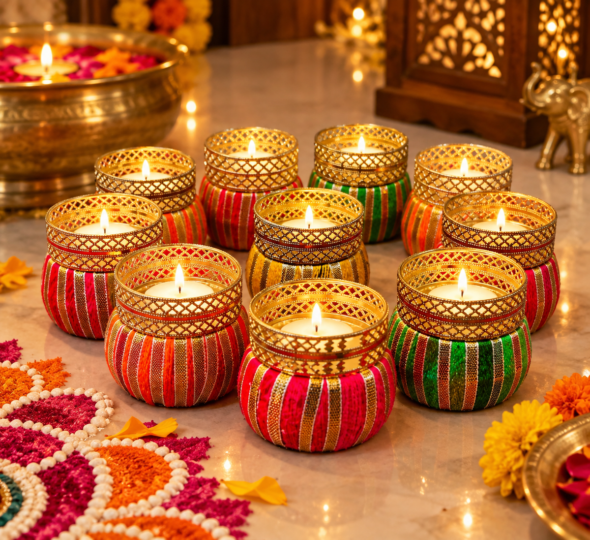 Decorative Candle Holders - Pack of 10