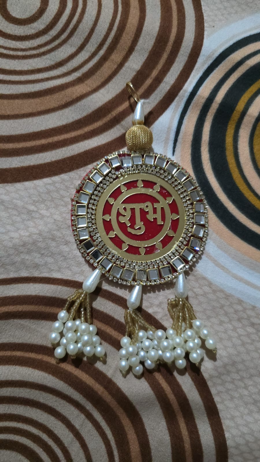 Red Round Wall Hanging Shuba Labh