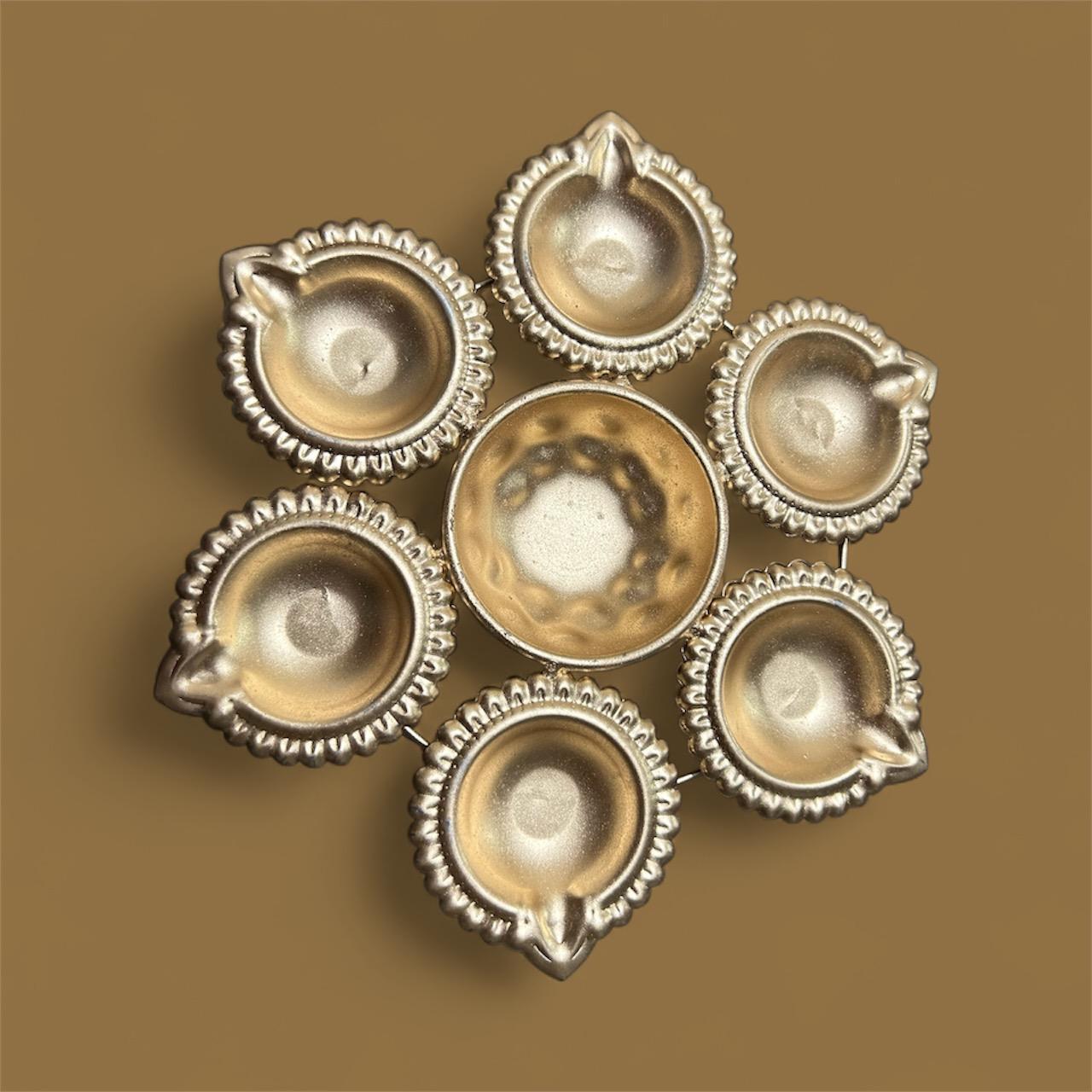 Elegant 5" Brass Urli with Diya