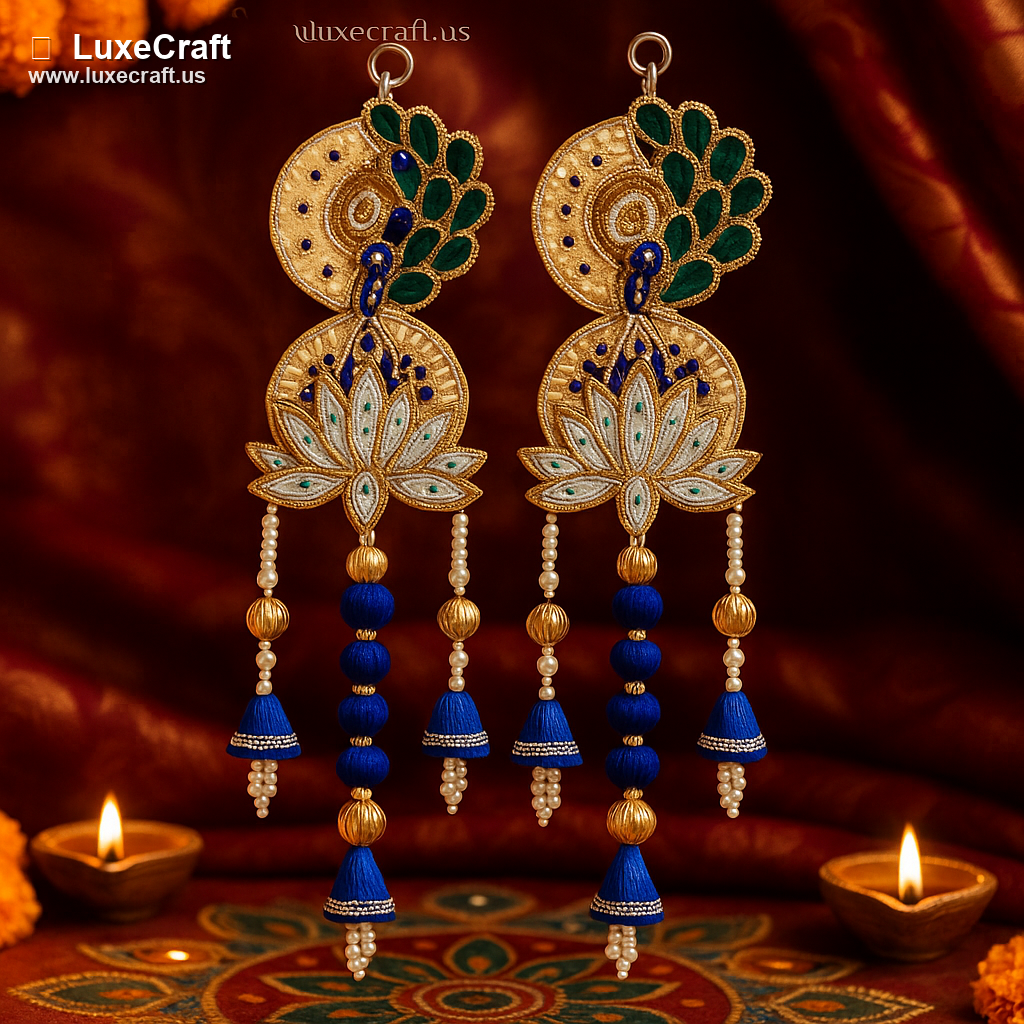 Peacock Long Wall Hanging Pair