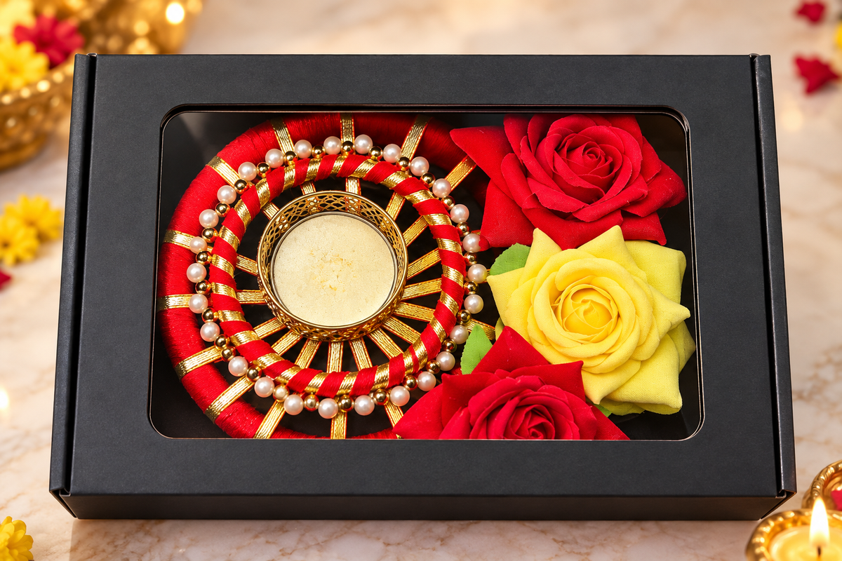 Rose Tealight Ring with Gift Box - Centerpiece