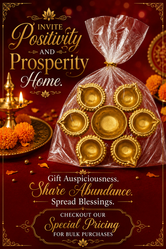 Elegant 7" Brass Urli with Diya
