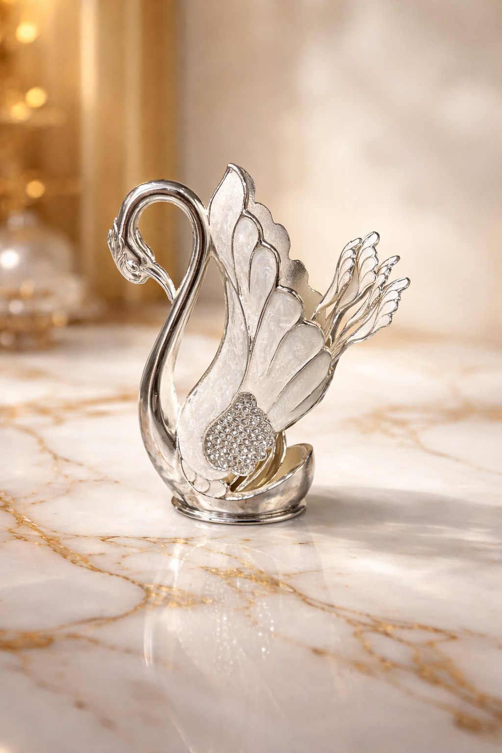 Swan Dessert Spoon Holder