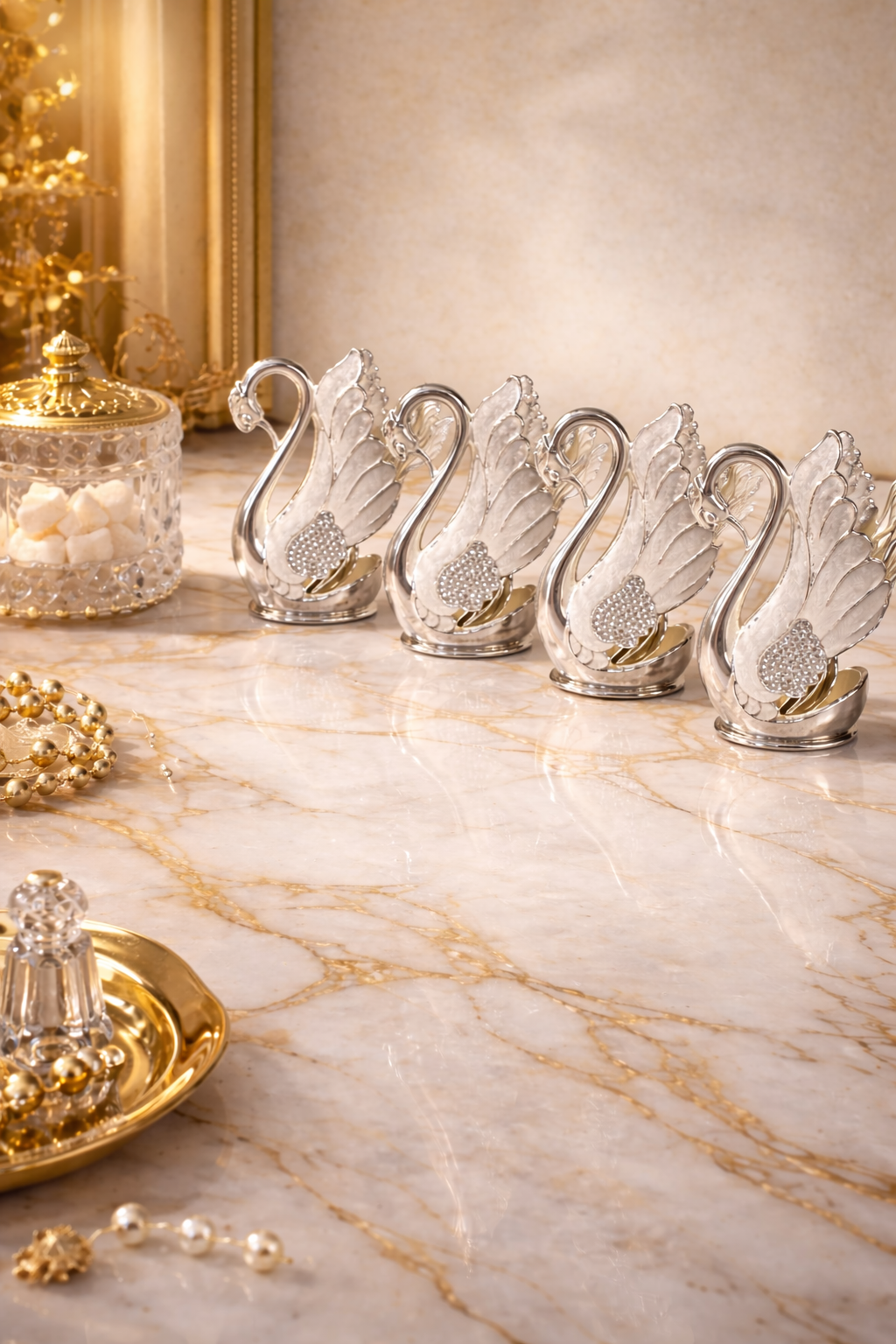 Swan Dessert Spoon Holder
