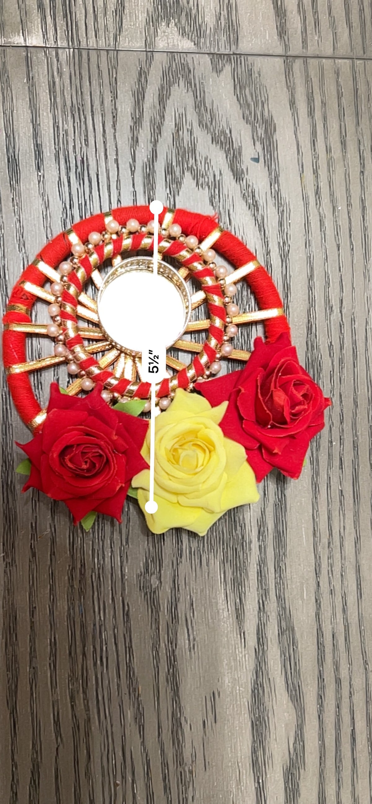 Rose Tealight Ring with Gift Box - Centerpiece