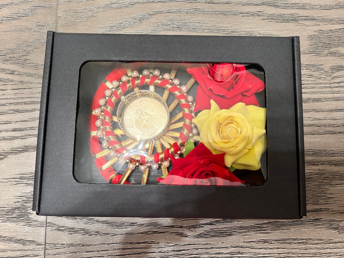 Rose Tealight Ring with Gift Box - Centerpiece