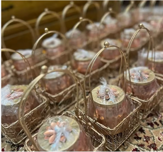 Hammered Metal Jars 4 Inch with Lid Storage Jar for Wedding Gifts Baby Shower Return Gifts Candy Sweet Box