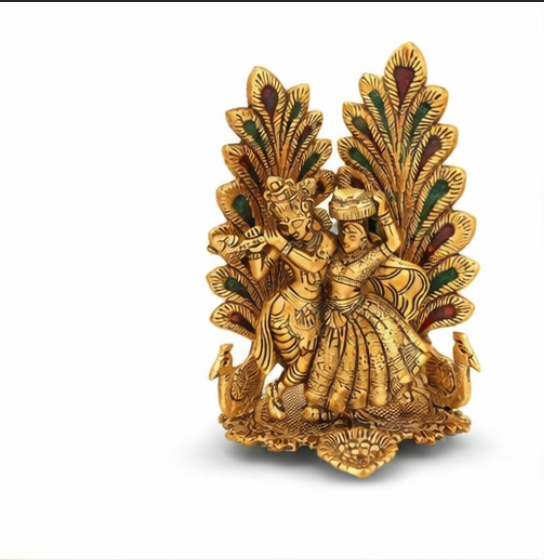 Radha Krishna Brass Idol – Eternal Love & Divine Harmony