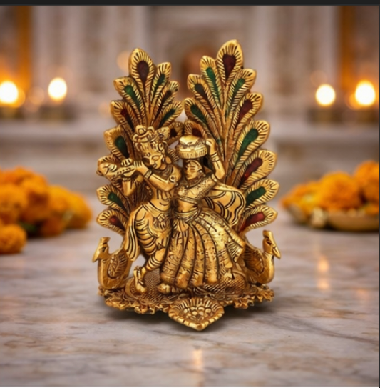 Radha Krishna Brass Idol – Eternal Love & Divine Harmony