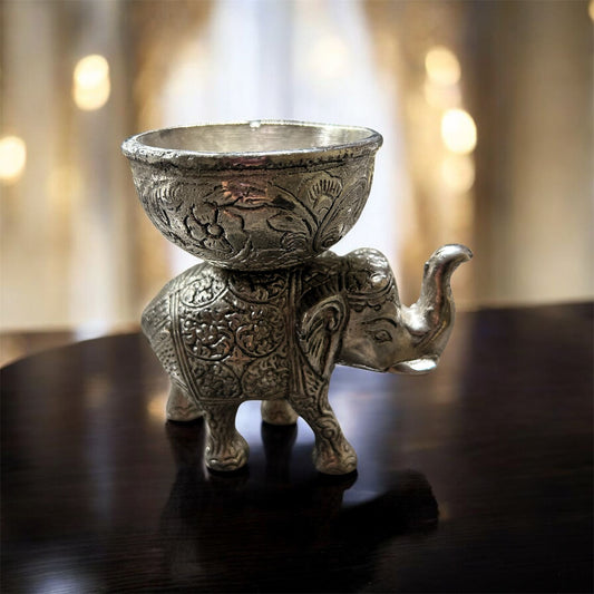Silver Elephant Bowl – Symbol of Strength, Grace & Prosperity