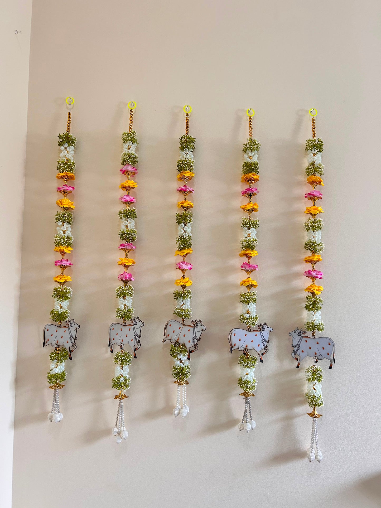 Pichwai Cow Floral Hanging – Pack of 6