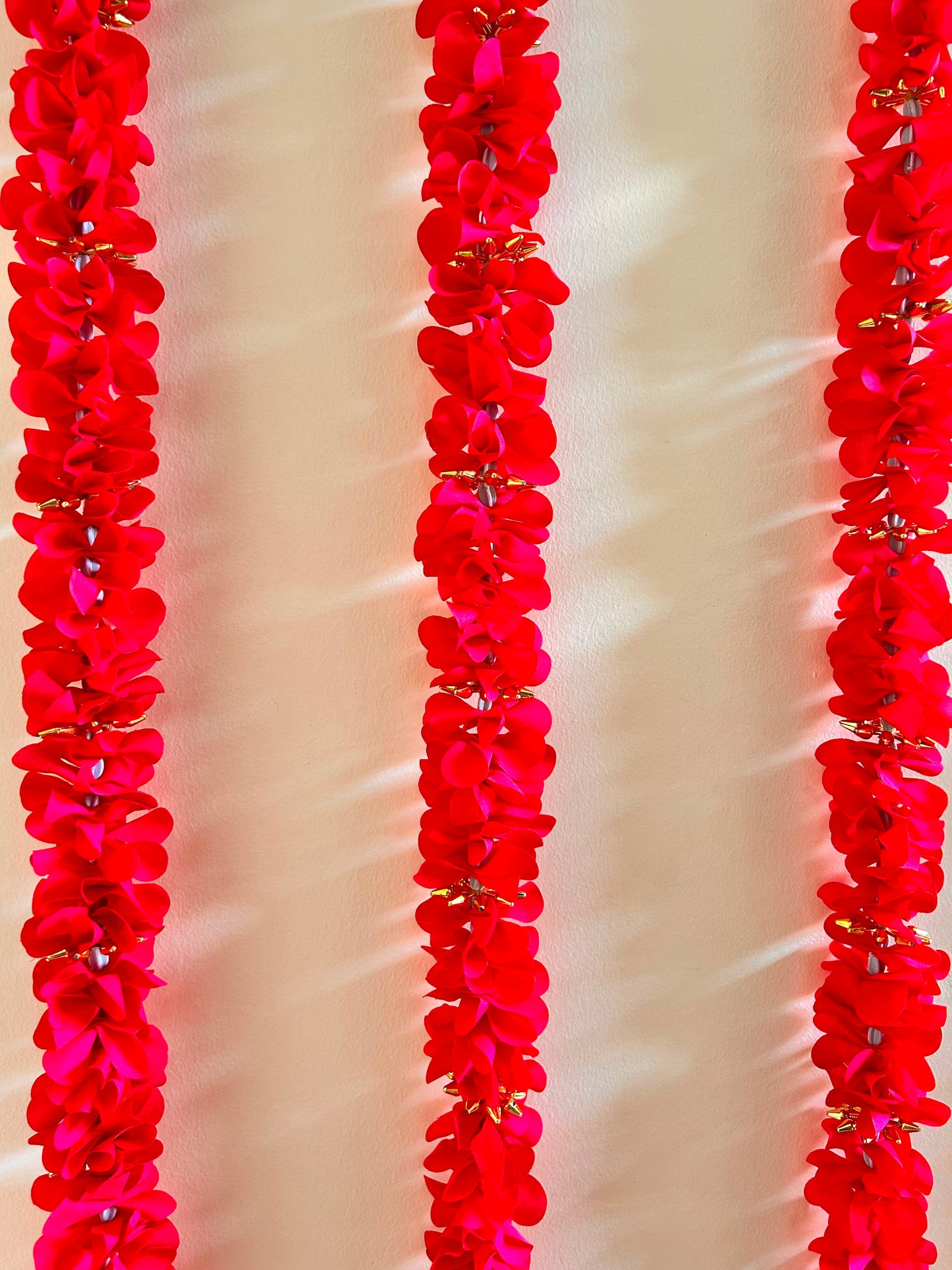 Dark Pink Artificial Flower Garland Set - actual product photo