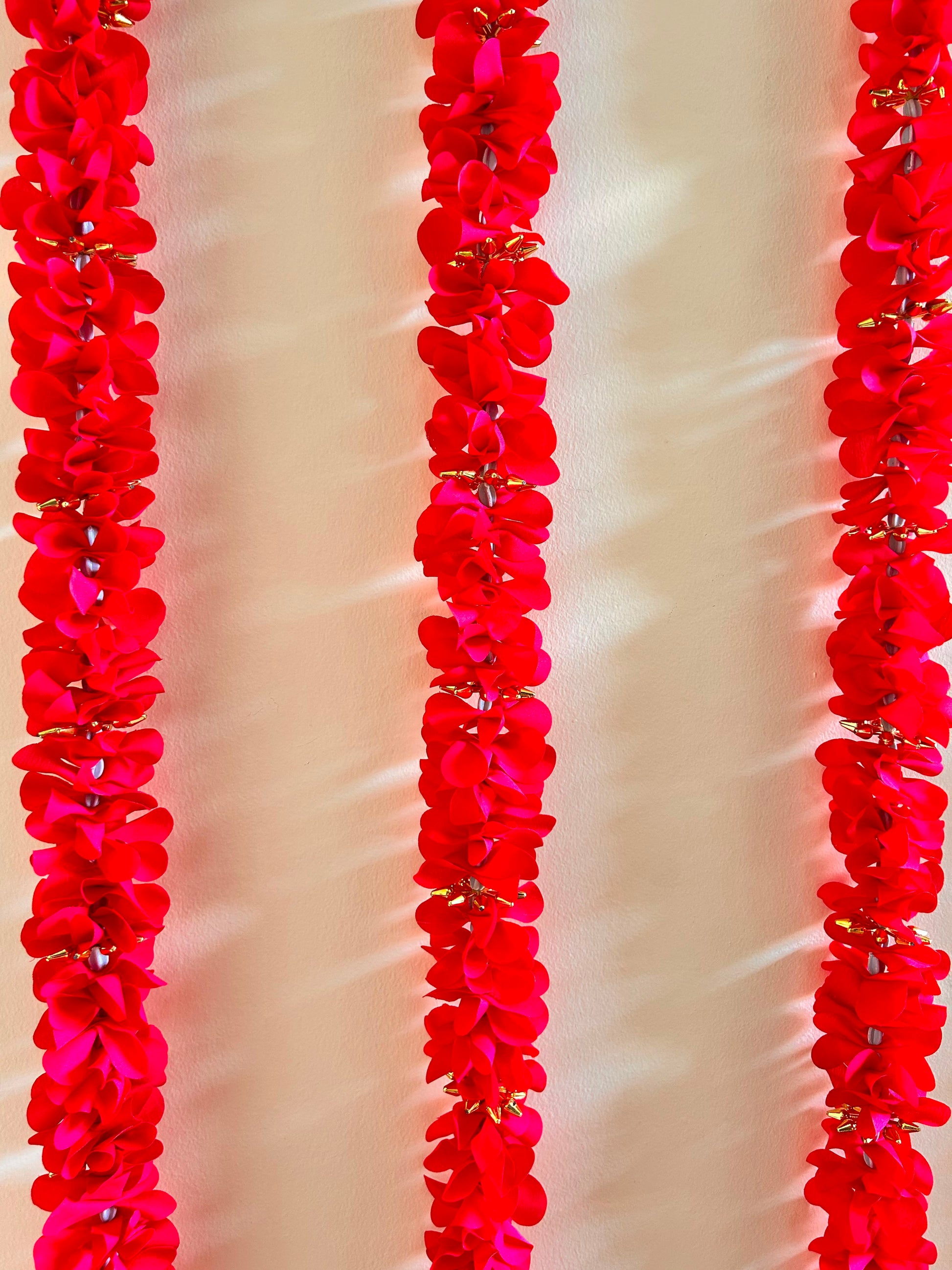 Dark Pink Artificial Flower Garland Set - actual product photo