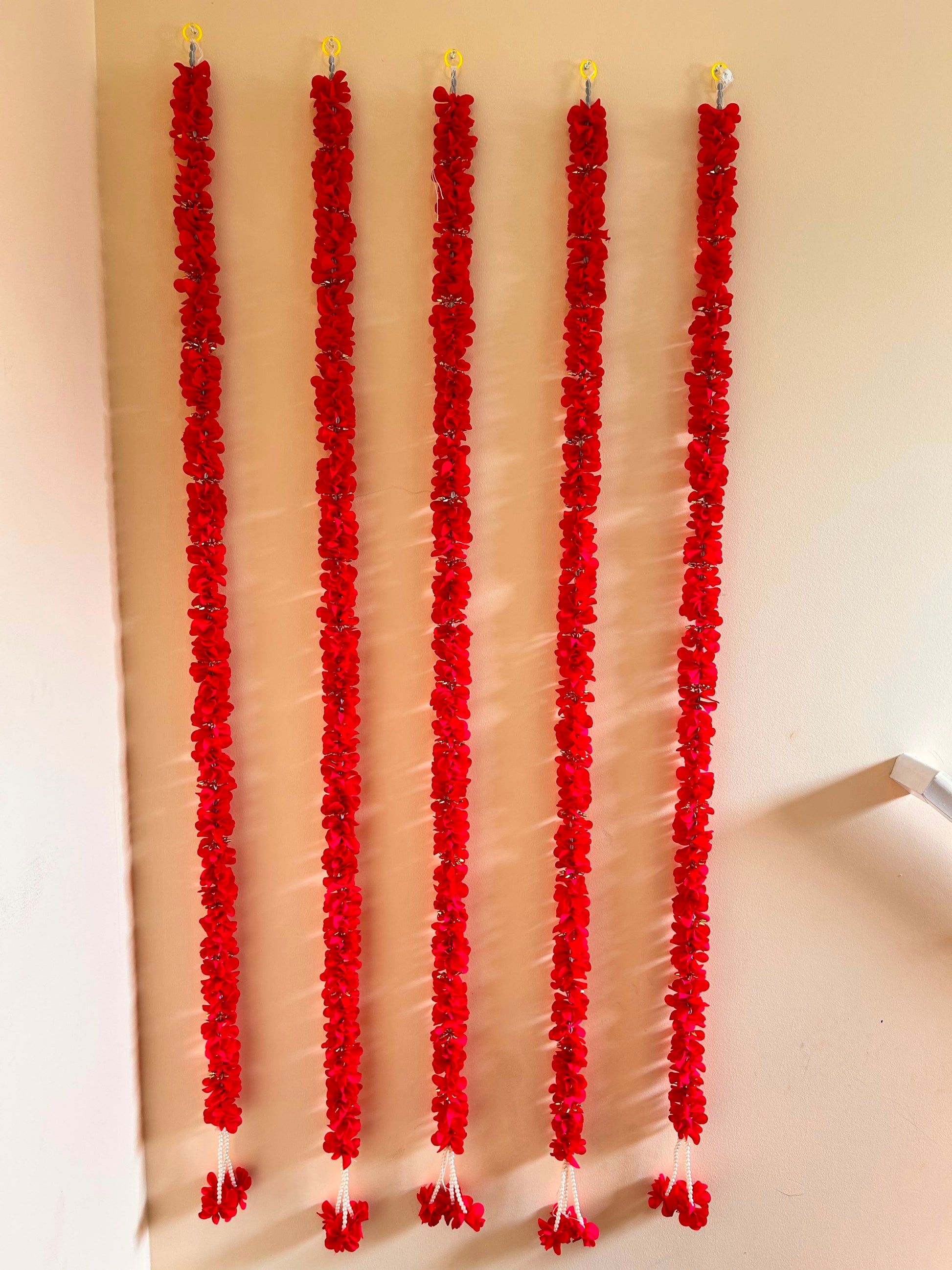 Dark Pink Artificial Flower Garland Set - actual product photo
