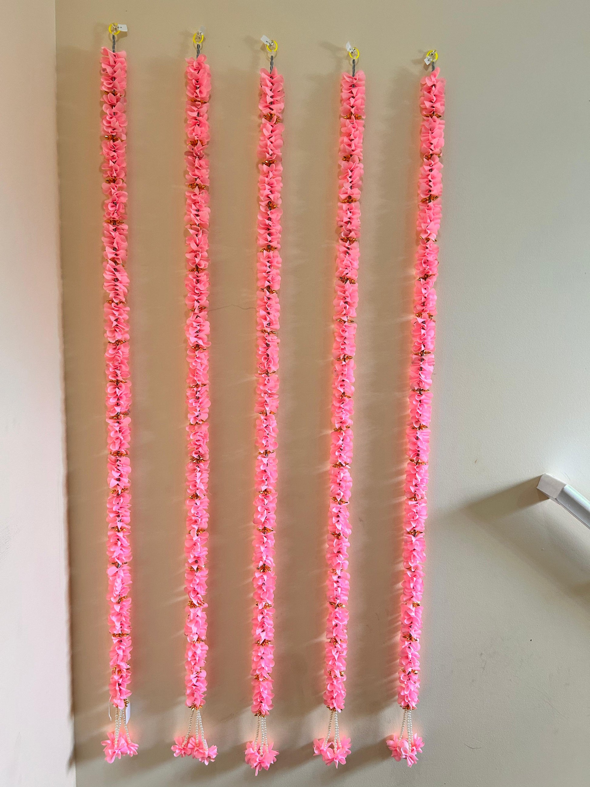 Pink Artificial Flower Garland Set - actual product photo