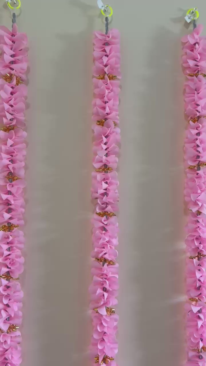Pink Artificial Flower Garland Set - product video