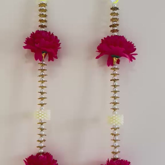 Red Flower & Golden Bell Hanging Set - product video
