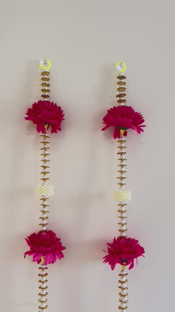 Red Flower & Golden Bell Hanging Set - product video