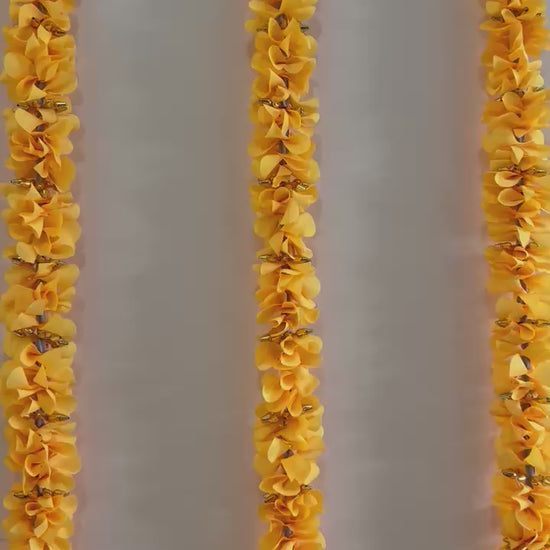 Orange Marigold Artificial Flower Garland Set - product video