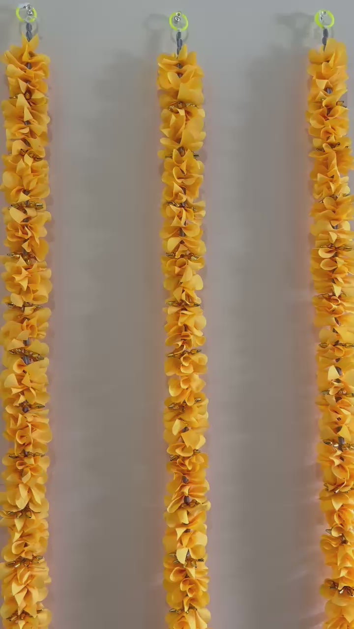 Orange Marigold Artificial Flower Garland Set - product video