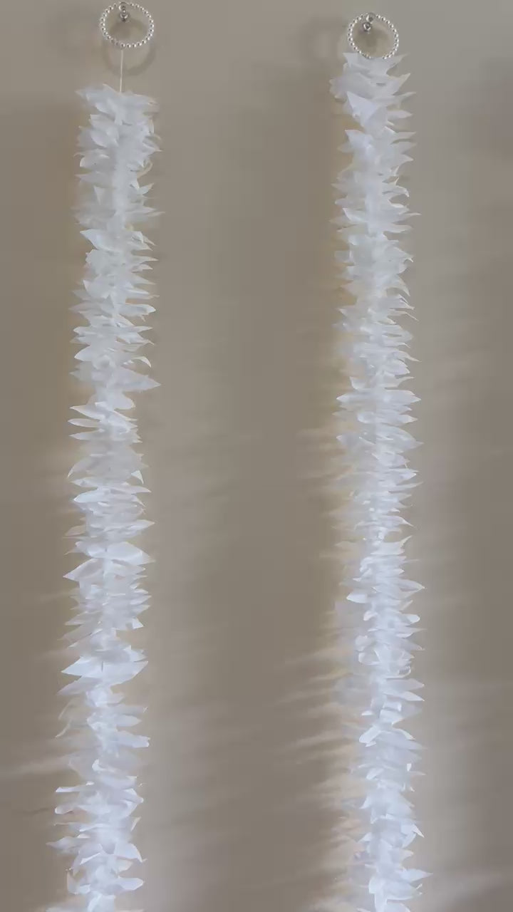 White Jasmine Garland Tea-Light Ring Hanging Set - product video