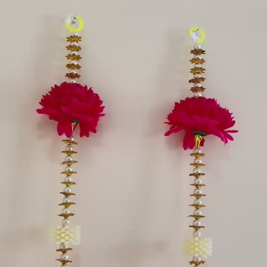 Red Flower & Golden Bell Hanging Set - product video
