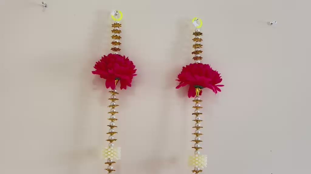 Red Flower & Golden Bell Hanging Set - product video